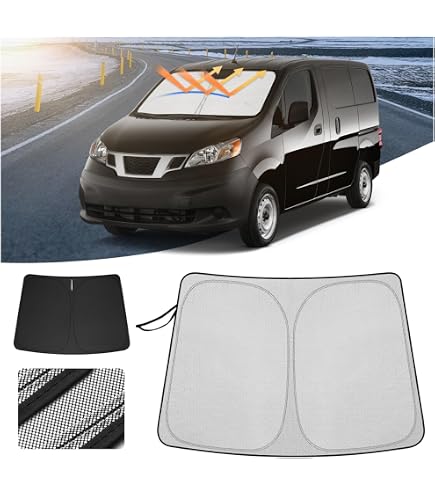 NV200バネット　目隠し　サンシェード　小窓も全て10枚　車中泊 フルセット Amazon.co.jp: NV200 バネット サンシェード 10枚セット | 収納袋付 車